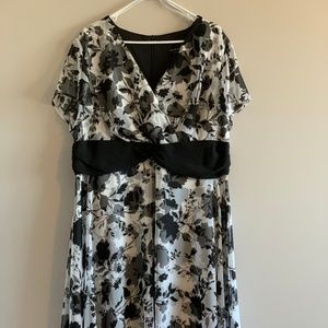 Black flowered dress